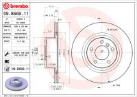 Диск тормозной задний BREMBO 09.B569.11