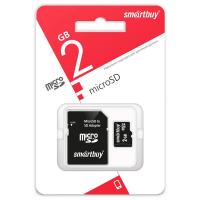 Карта памяти SmartBuy microSD 2 GB с адаптером